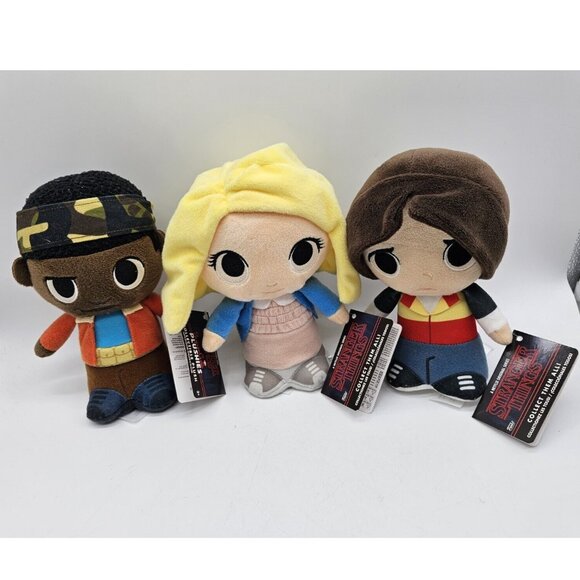Supercute Plushies Stranger Things Lucas, El & Will NWT Lot Of 3 Netflix - Picture 1 of 8